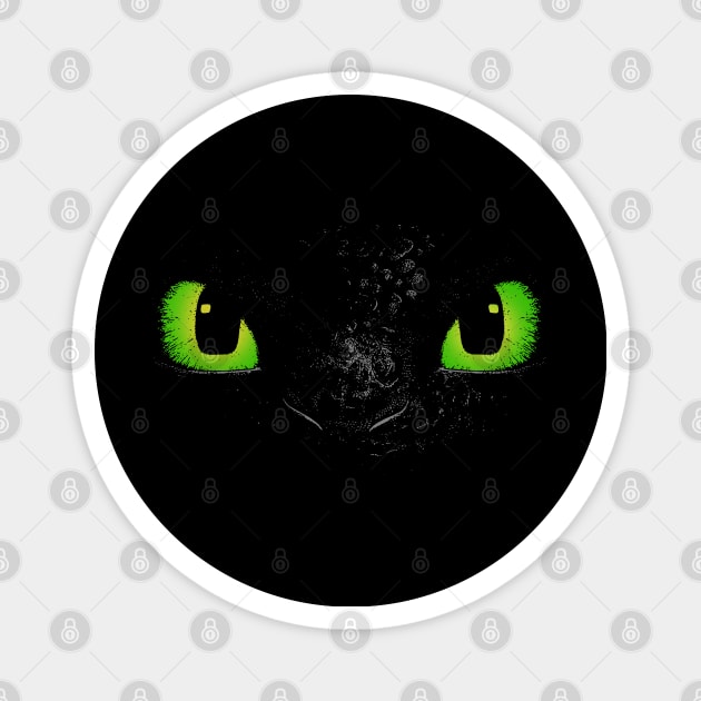 Toothless Eyes Magnet by scribblejuice